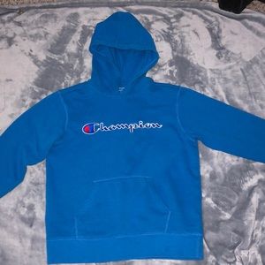 Kids Unisex blue champion hoodie